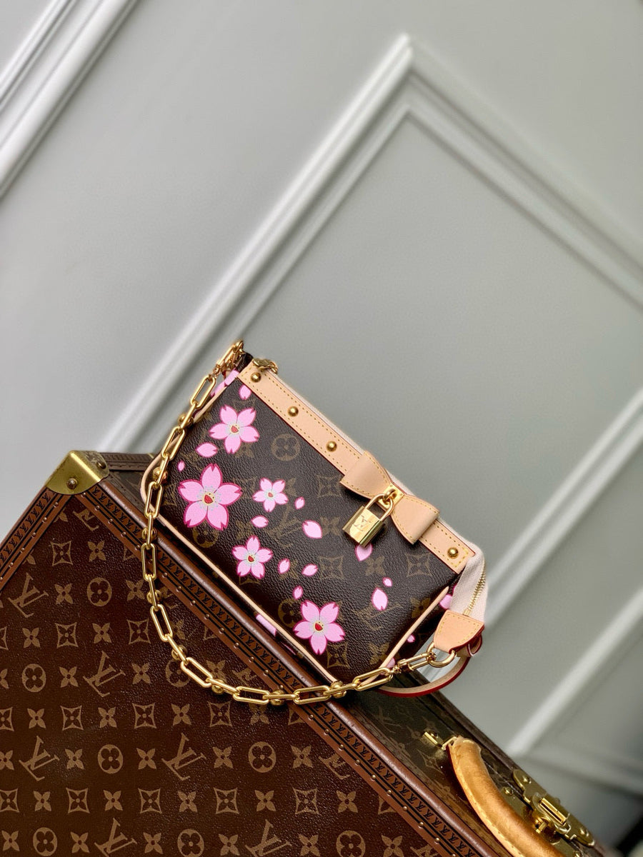Louis Vuitton Bags- Louis Vuitton Lou x Murakami Pochette Bag Elegant Everyday Designer Handbag