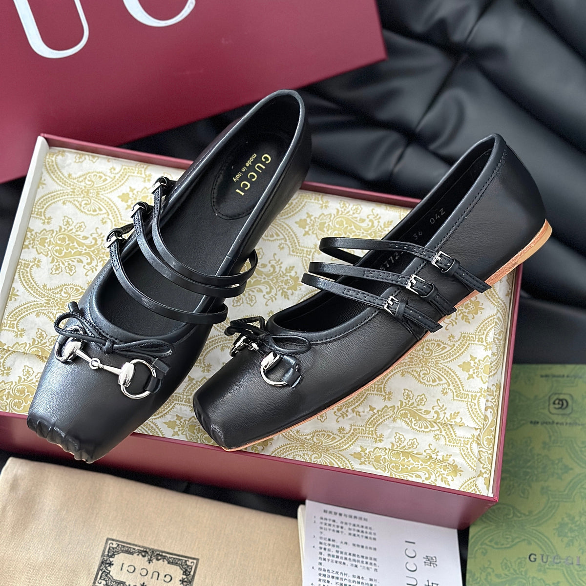 Gucci Shoes- Gucci Ballet Flats Premium Designer Casual Shoes