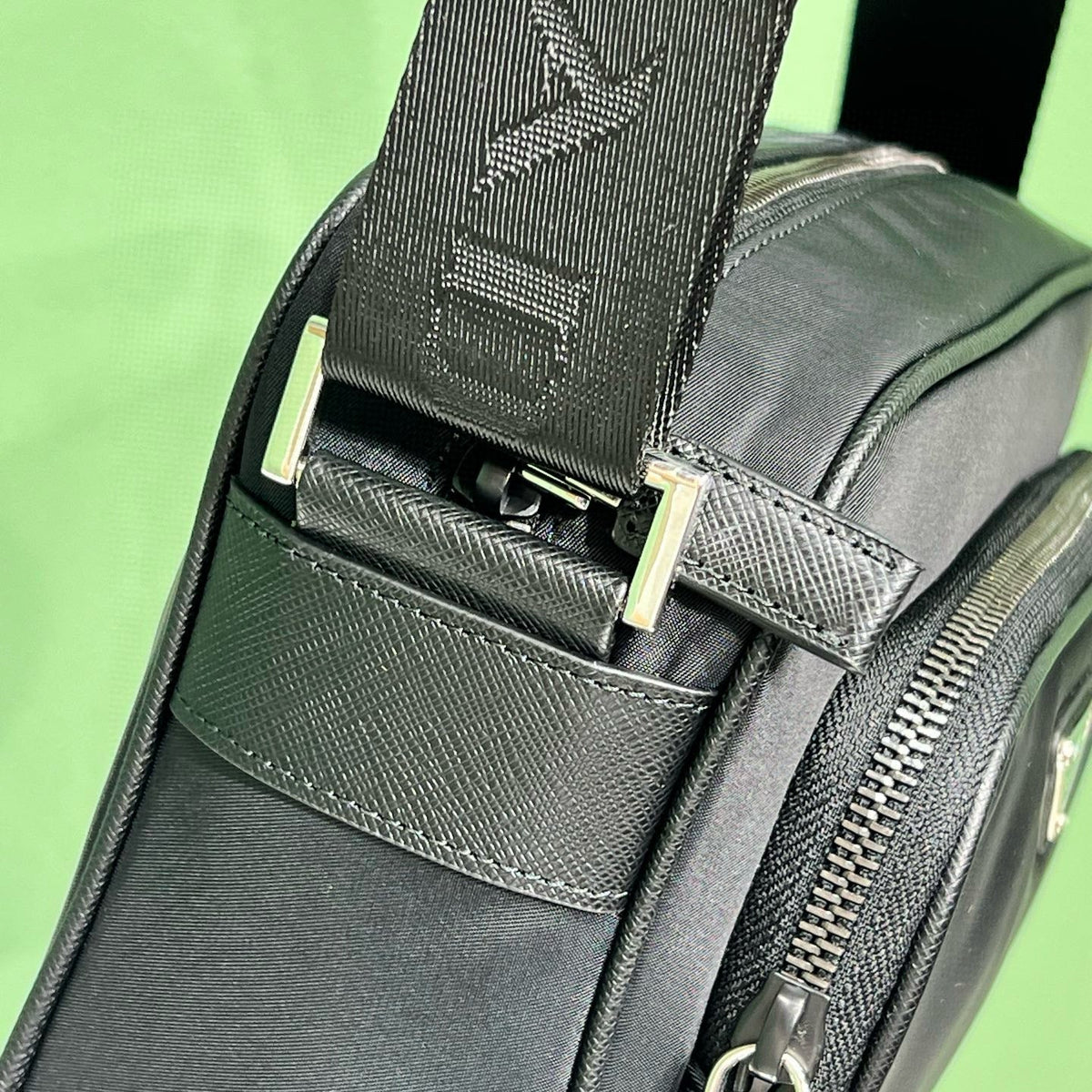 Wallets? Pd Small Re-nylon Shoulder Bag Premium Leather Designer Wallet