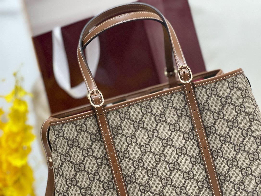 Gucci Emblem Small Tote Bag – luxury designer tote bag at Velouxe