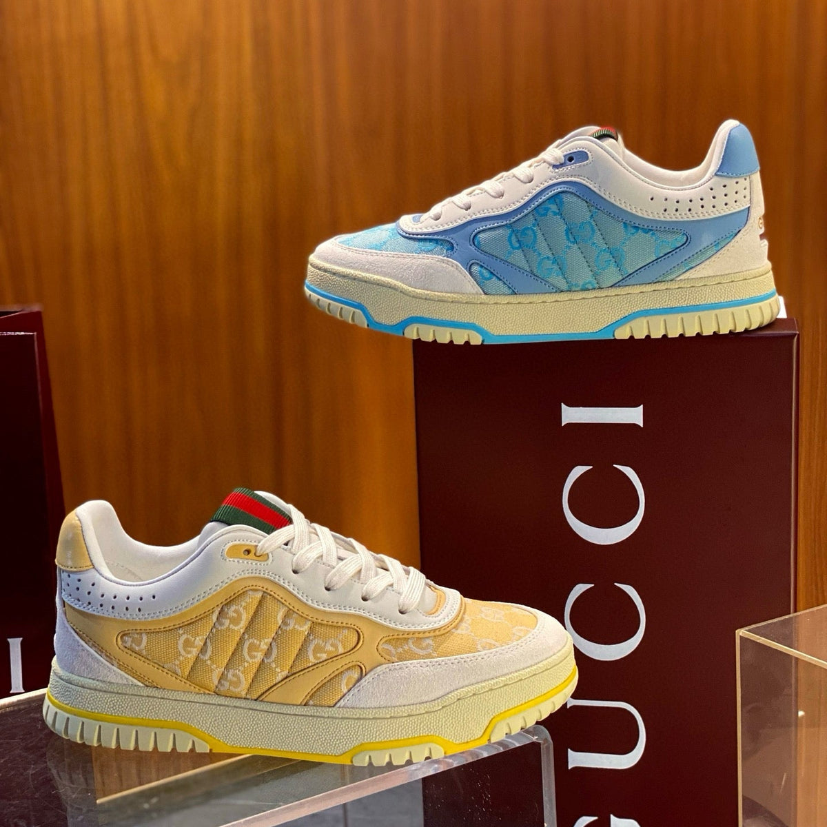 Gucci Shoes- Gucci Re Web Sneakers Premium Designer Casual Shoes