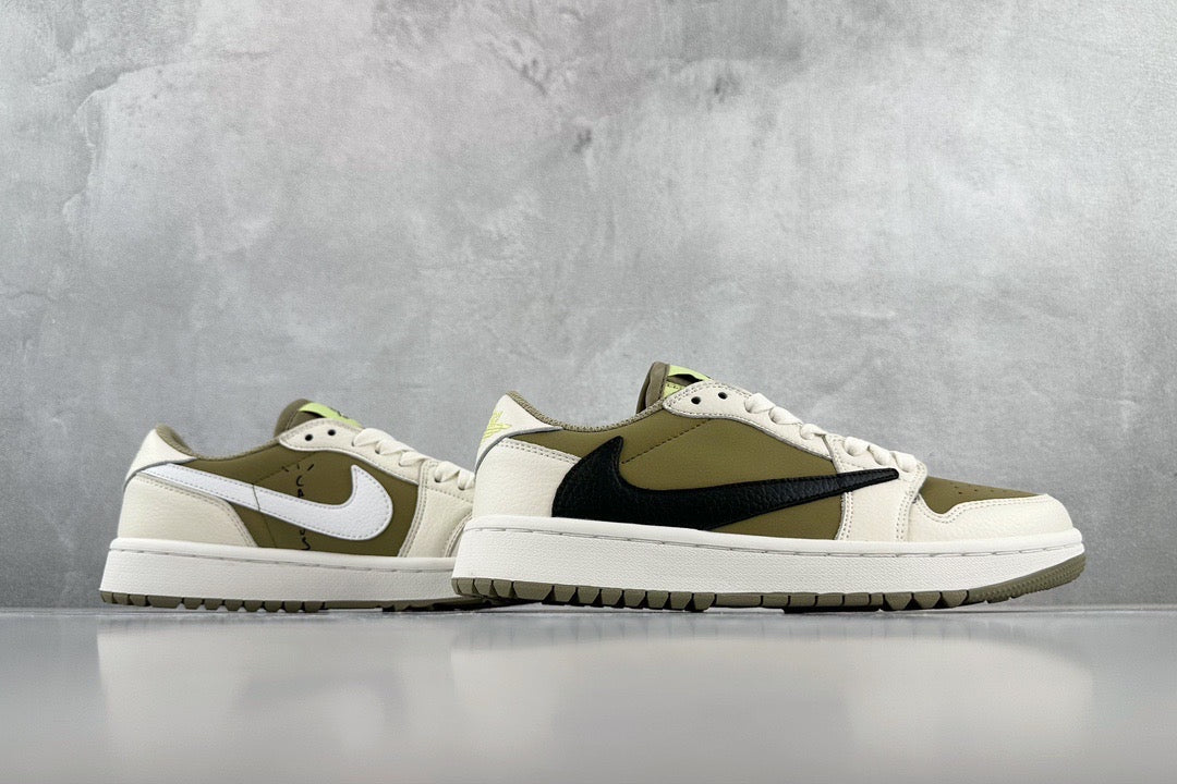 Jordan Shoes- Jordan Travis S x Jordan 1 Low Luxury Lifestyle Designer Footwear