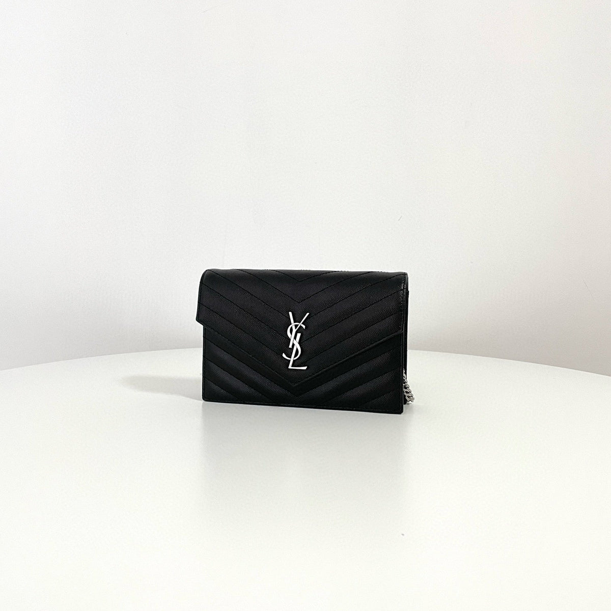Saint Laurent Wallets- Saint Laurent Cassandre Envelope Wallet On Chain Compact Luxury Card Wallet