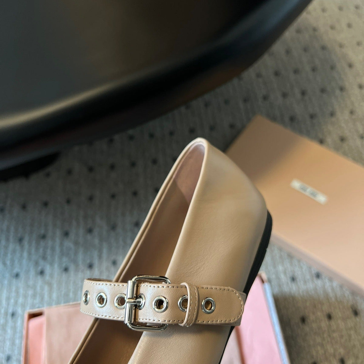 Shoes- Miu M Ballerina Flats Comfortable Everyday Designer Shoes