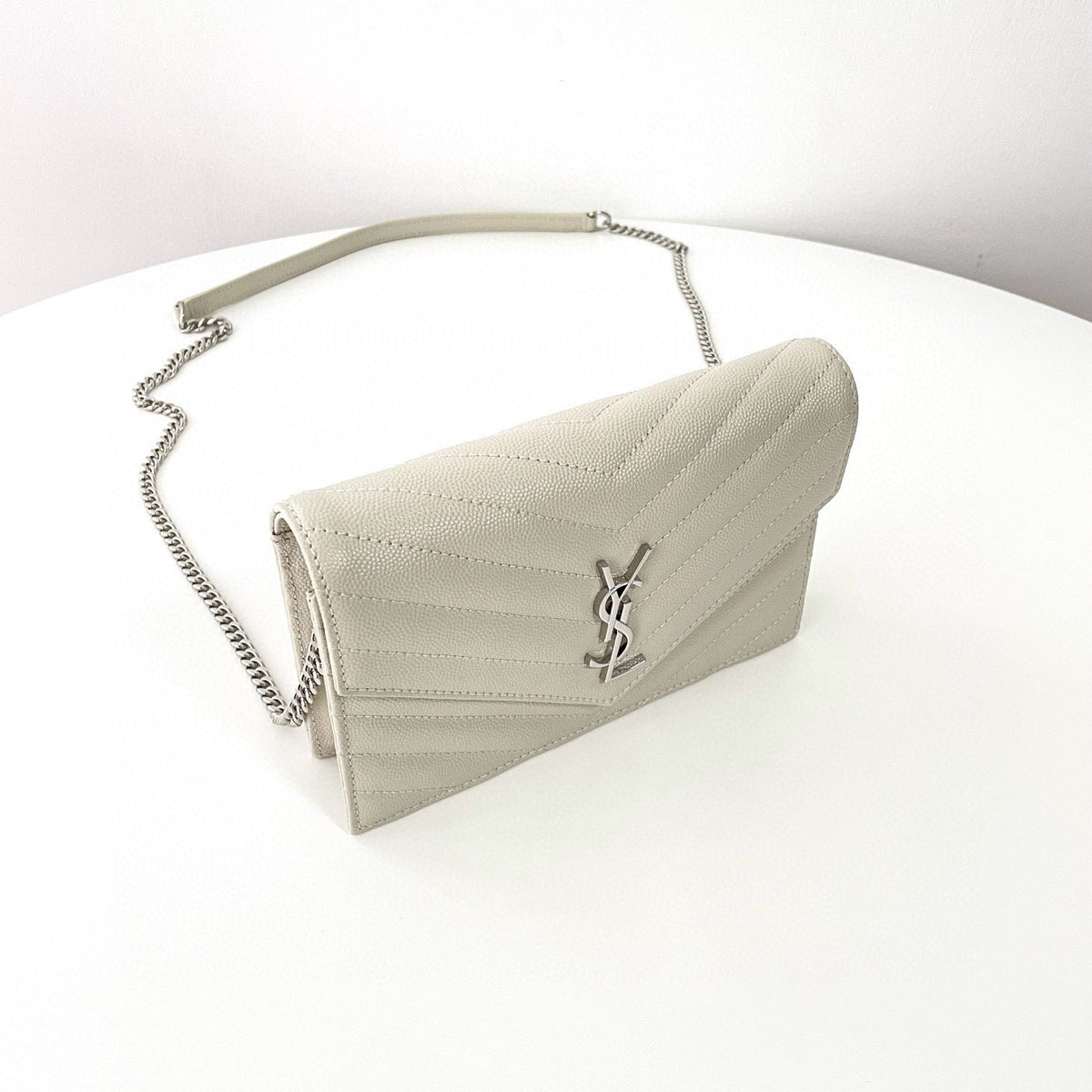 Saint Laurent Wallets- Saint Laurent Cassandre Envelope Wallet On Chain Elegant Everyday Leather Wallet