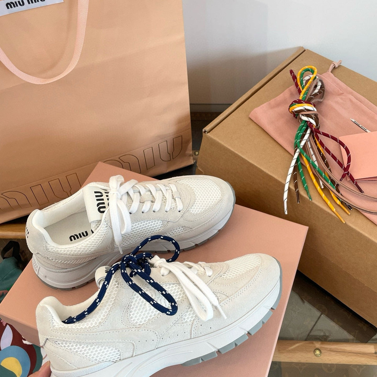 Shoes- Miu M Trainers Luxury Lifestyle Designer Footwear