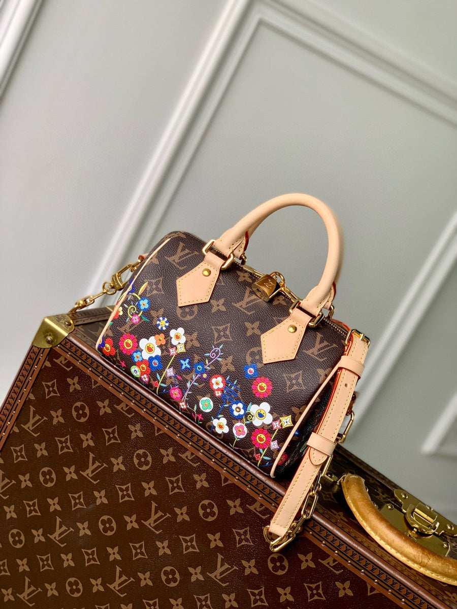 Louis Vuitton Bags- Louis Vuitton Lou x Murakami Speedy 20 Bag Elegant Everyday Designer Handbag