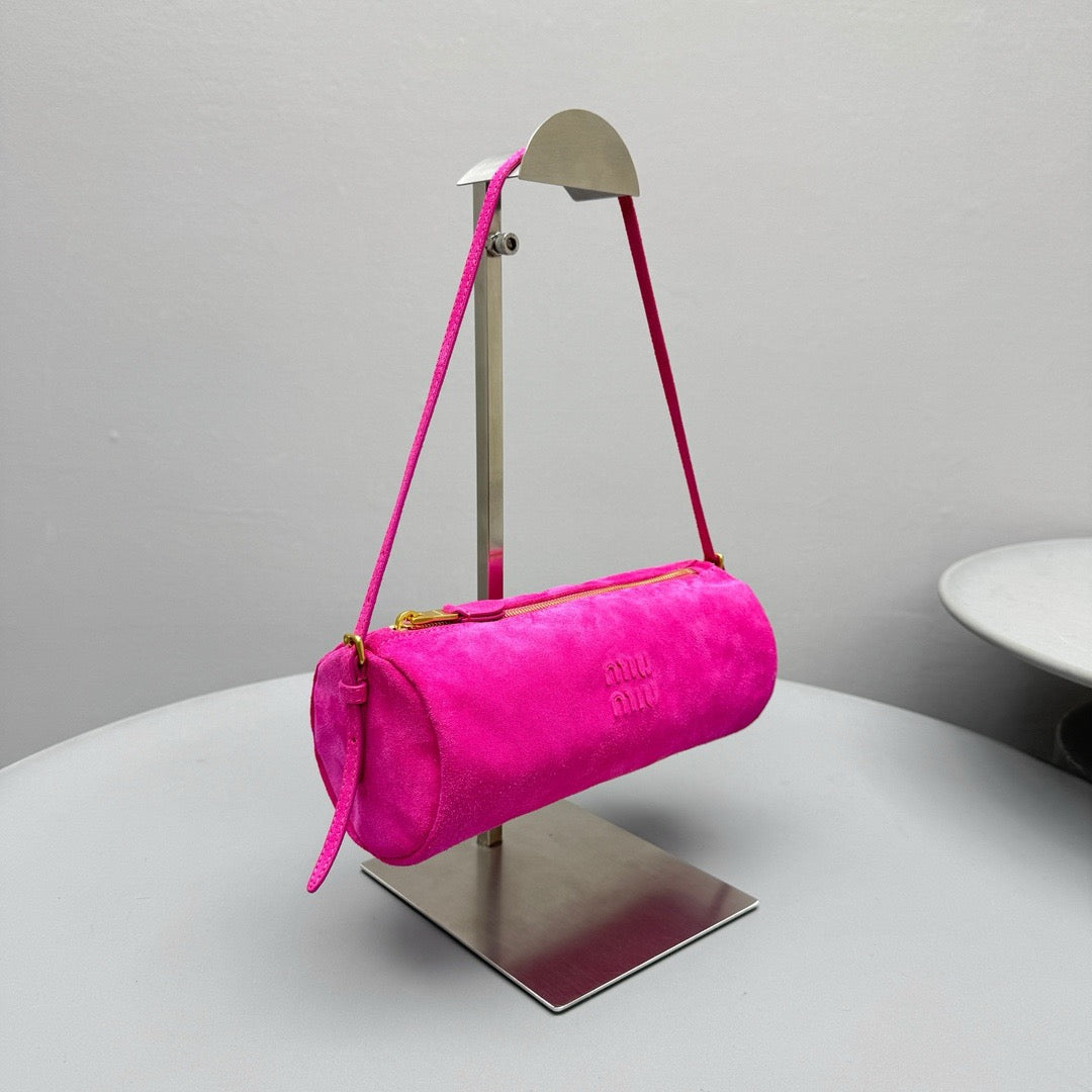 Bags- Miu M Suede Pouch Elegant Everyday Designer Handbag