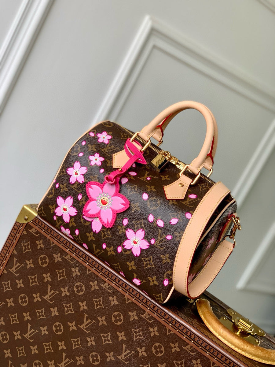 Louis Vuitton Bags- Louis Vuitton Lou x Murakami Speedy 25 Bag Luxury Designer Leather Handbag