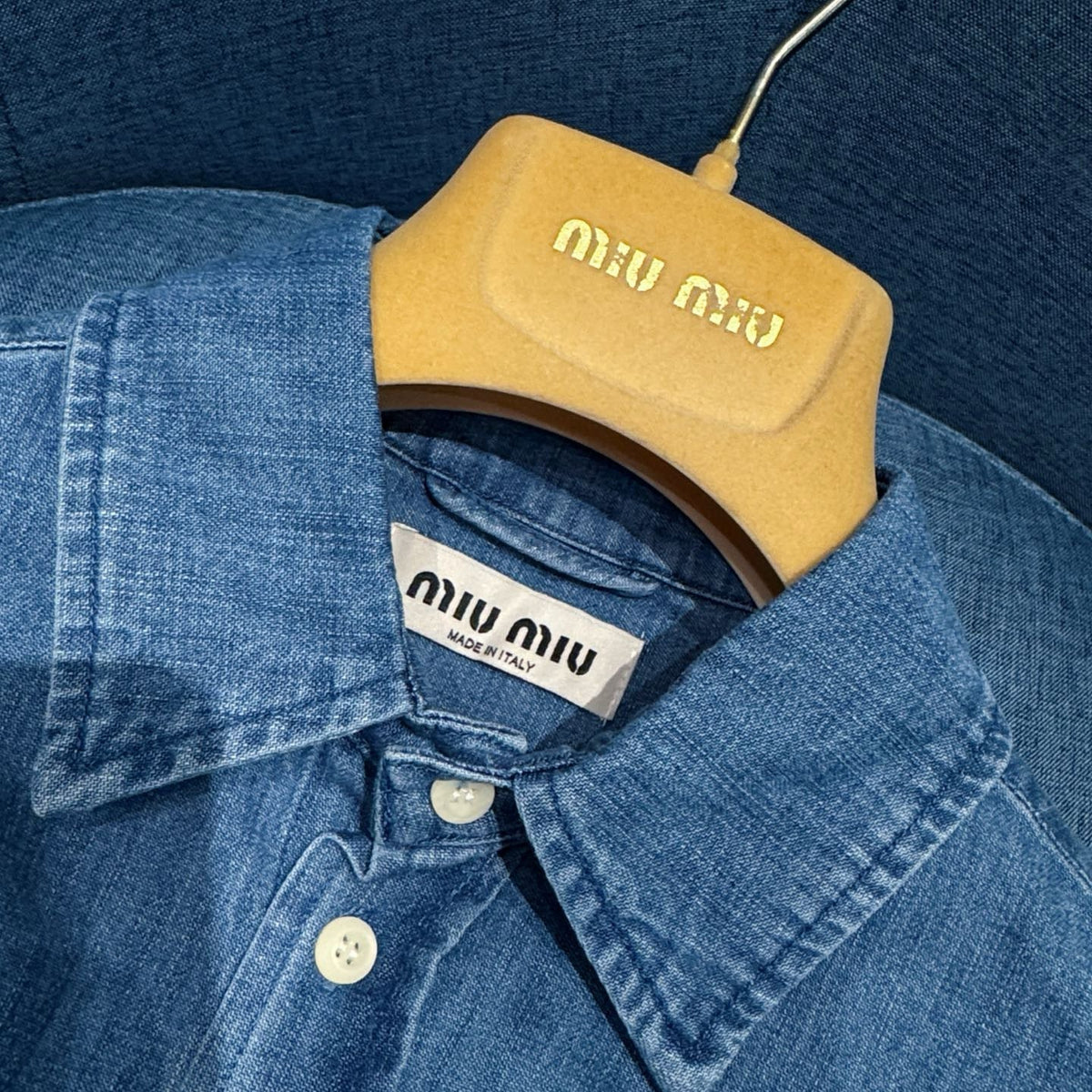 Tops- Miu M Denim Shirt Premium Designer Casual Top