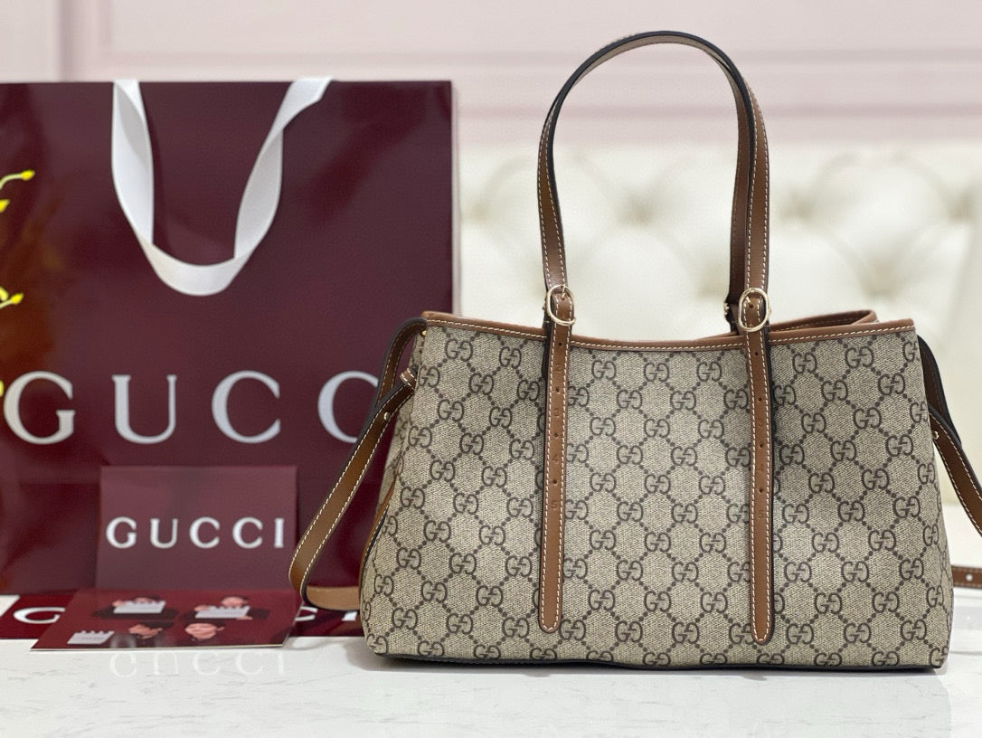 Gucci Emblem Small Tote Bag – luxury designer tote bag at Velouxe