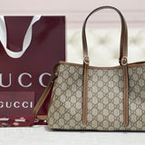 Gucci Emblem Small Tote Bag – luxury designer tote bag at Velouxe