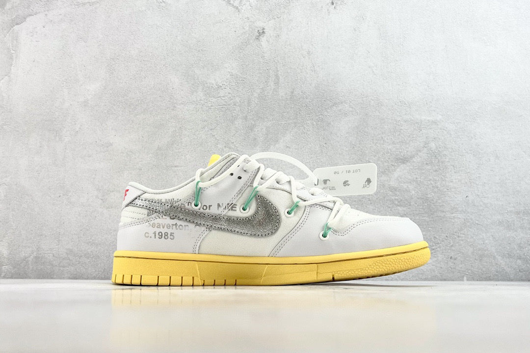 Off-White Shoes- Off-White Nike x Off White Dunk Low Lot 1 Trainers Comfortable Everyday Designer Shoes