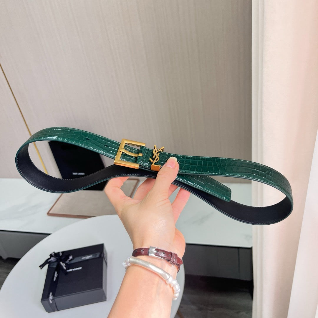 Saint Laurent Belts- Saint Laurent Belt 2 Cm Classic Everyday Designer Belt