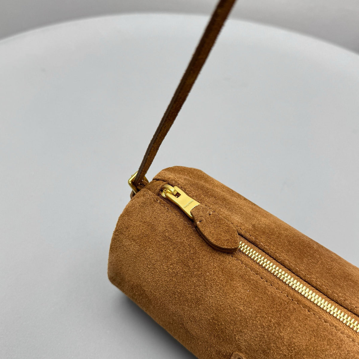 Bags- Miu M Suede Pouch Elegant Everyday Designer Handbag
