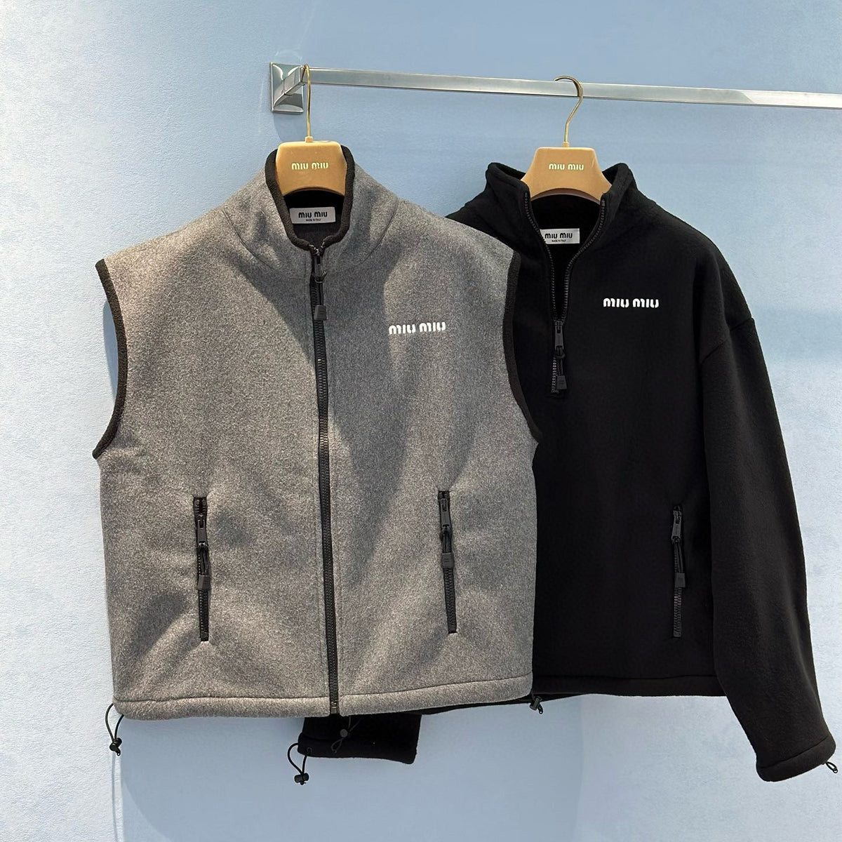 Vests- Miu M Fleece Vest Premium Designer Layering Vest