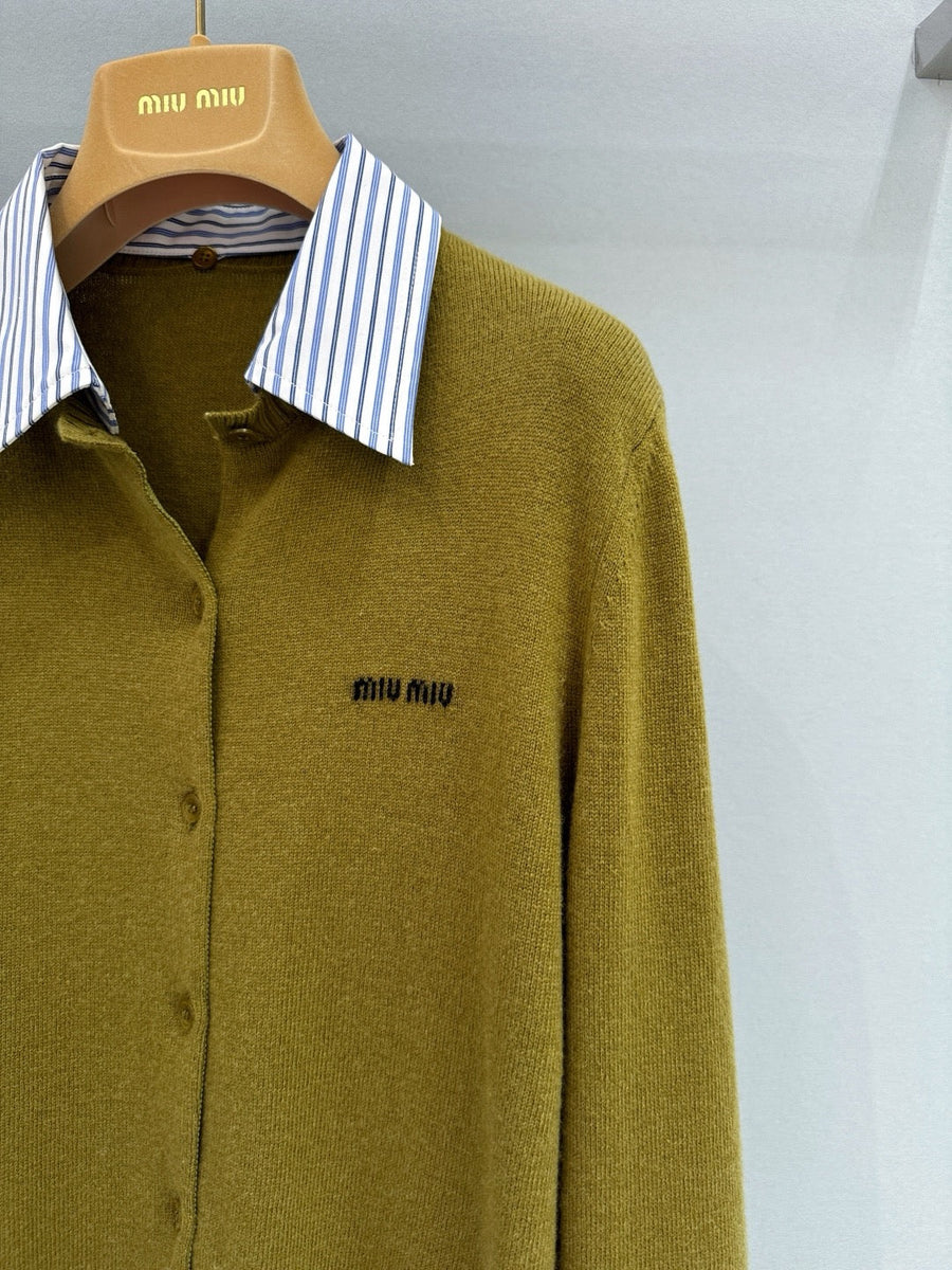 Sweaters? Miu M Cardigan Luxury Designer Knit Sweater