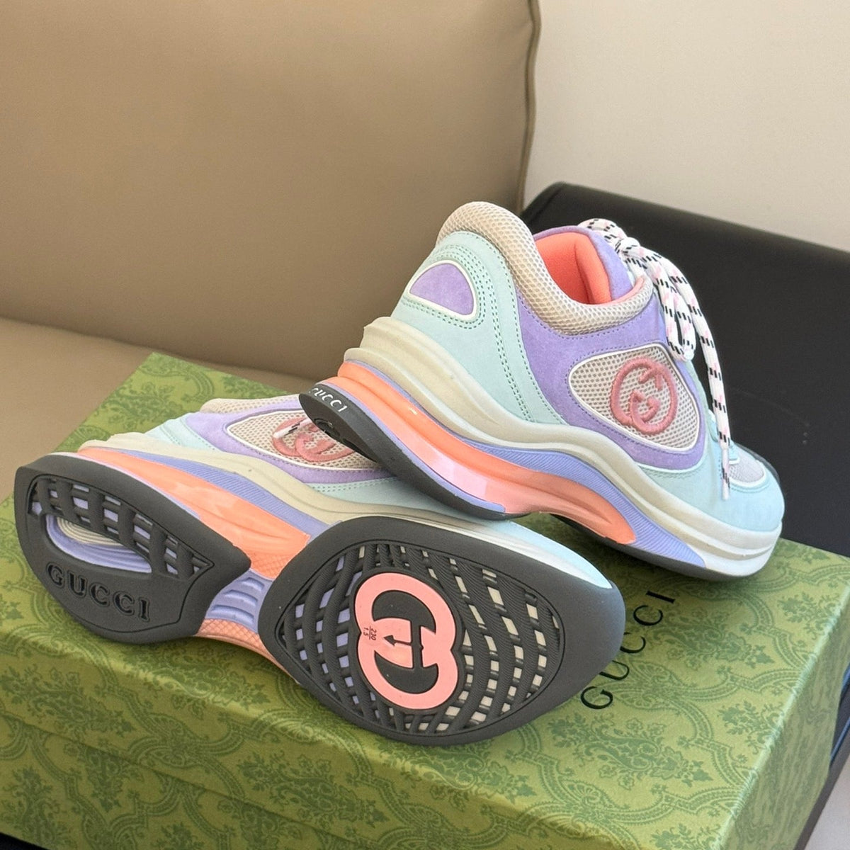 Gucci Shoes- Gucci Run Trainers Premium Designer Casual Shoes