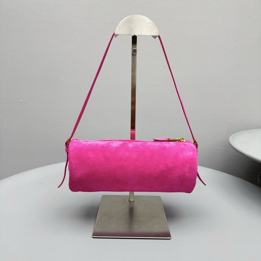 Bags- Miu M Suede Pouch Elegant Everyday Designer Handbag
