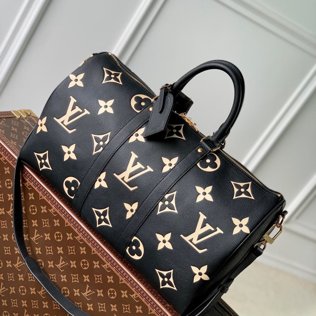 Louis Vuitton Bags- Louis Vuitton Lou Keepall 45 Bag Premium Designer Shoulder Bag