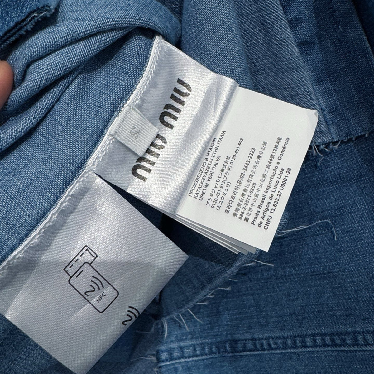 Tops- Miu M Denim Shirt Premium Designer Casual Top