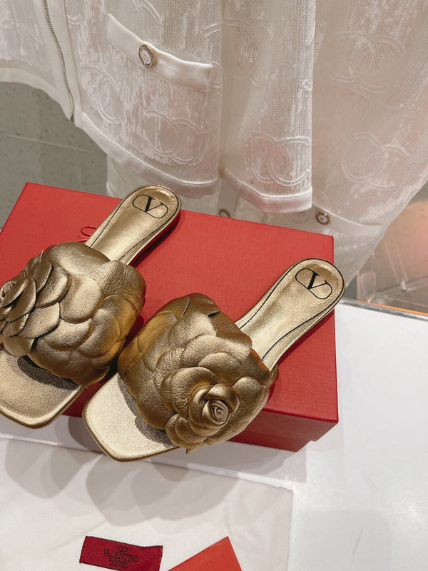 Close-up of Valentino Garavani shoes craftsmanship