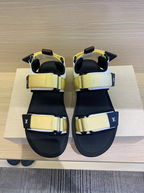 Louis Vuitton Chocolate Brown High-Top Sneakers - Angled View