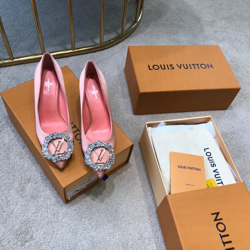 Close-up of Louis Vuitton shoes craftsmanship