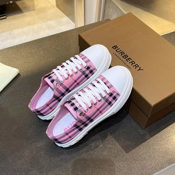 Burberry Nude Slip-On Sneakers - Front View