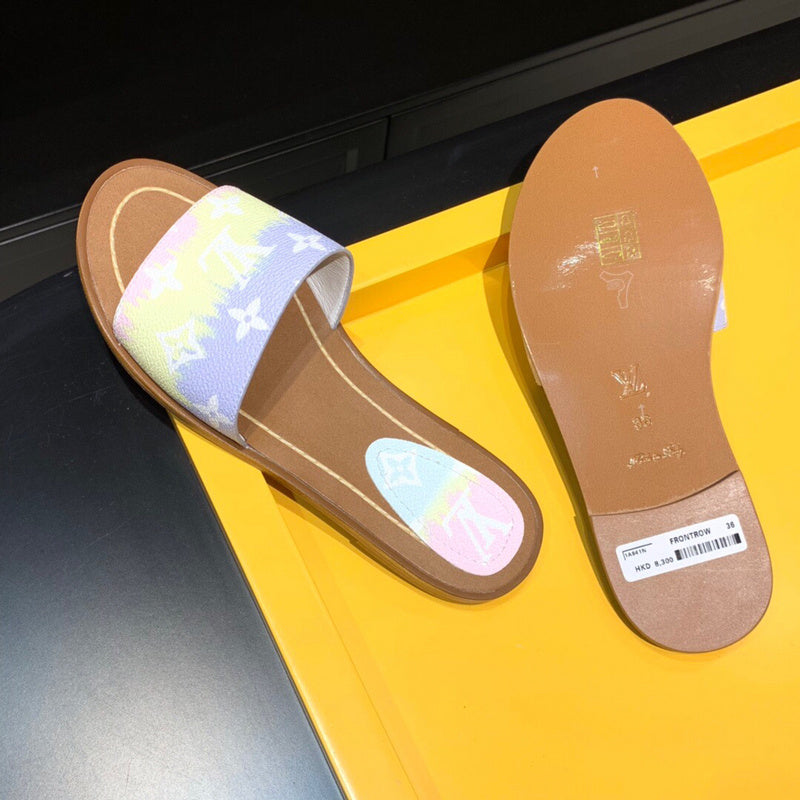 Close-up of Louis Vuitton shoes craftsmanship