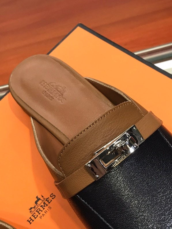 Hermès White Chunky Platform Sneakers - Angled View