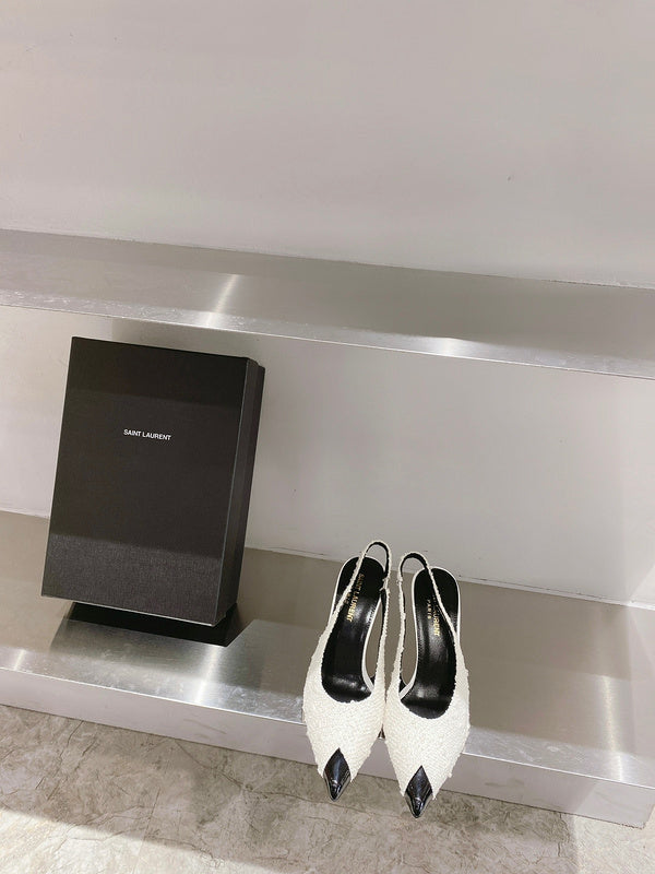Side profile view of Saint Laurent luxury piece style No.104