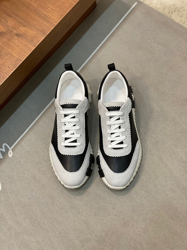 Hermès Grey Platform Sandals - Side Profile View