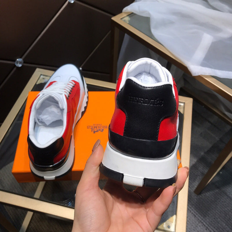 Hermès Red Slip-On Sneakers - Back View