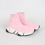 Balenciaga Nude Pointed-Toe Flats - Angled View