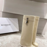 Givenchy Grey High-Top Sneakers - Close-Up Texture View