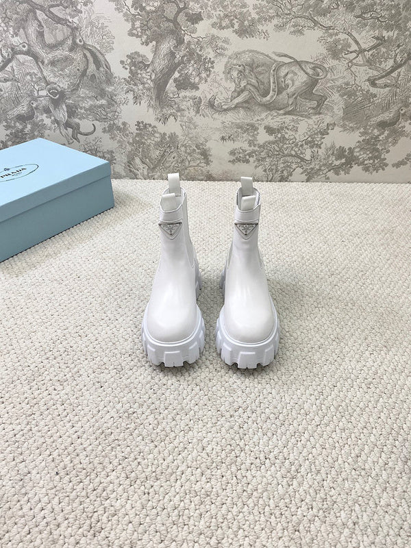Close-up of Prada shoes craftsmanship