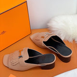 Hermes shoes Style 391 - logo and branding close-up