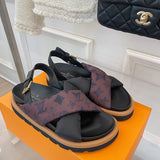 Louis Vuitton Beige Block Heel Pumps - Sole Detail View