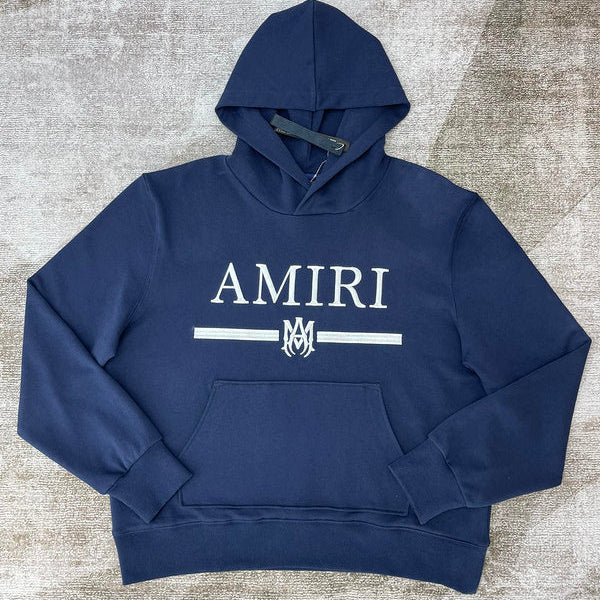 Close-up of Amiri hoodie craftsmanship