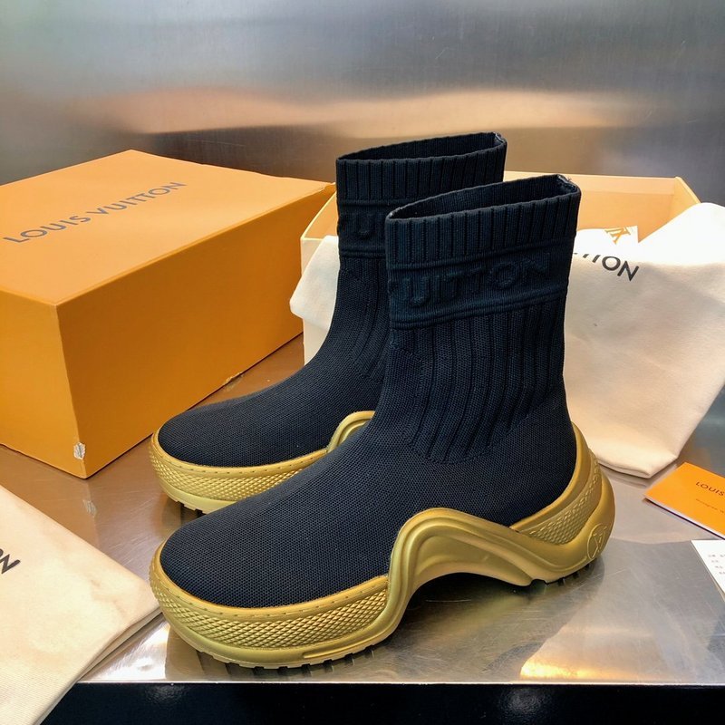 Close-up of Louis Vuitton shoes craftsmanship
