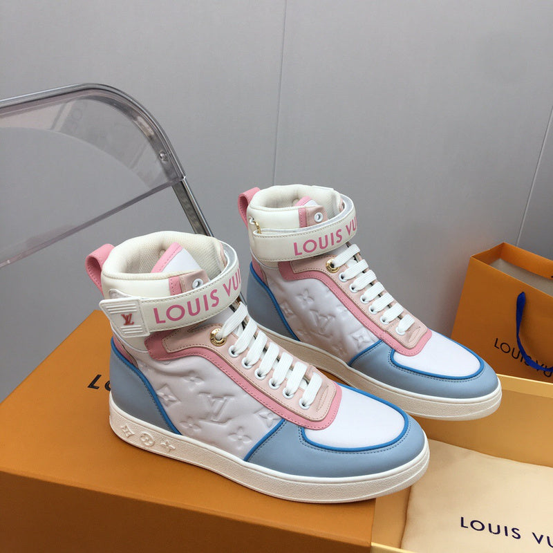 Louis Vuitton shoes Style 340 - close-up of classic monogram styling