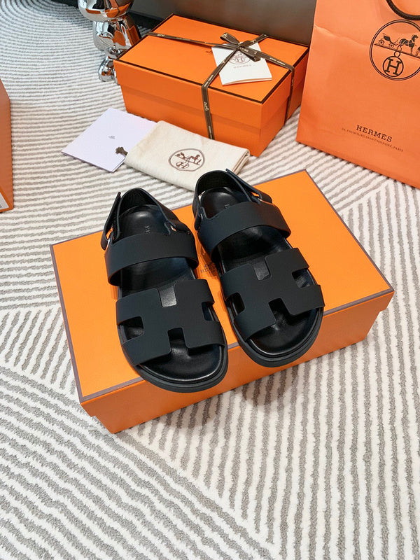 Hermès Red Ankle Strap Sandals - Front View