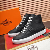 Hermès Black Slip-On Sneakers - Front View