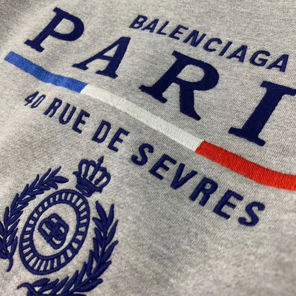 Close-up of Balenciaga designer clothing craftsmanship