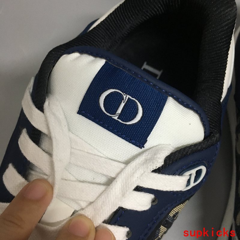 Dior Grey High-Top Sneakers - Side Profile View