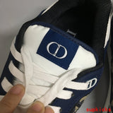 Dior Grey High-Top Sneakers - Side Profile View