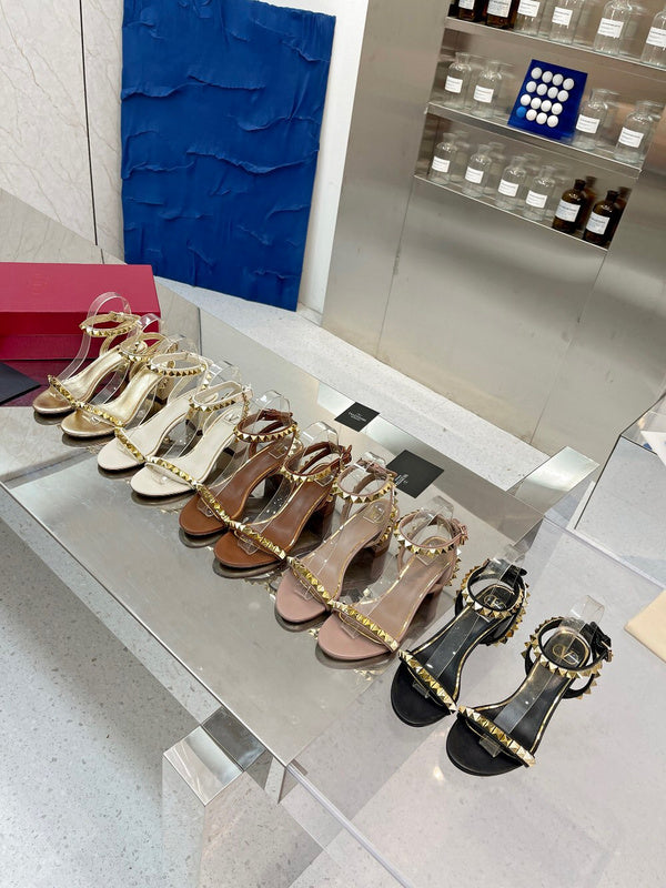 Close-up of Valentino Garavani shoes craftsmanship