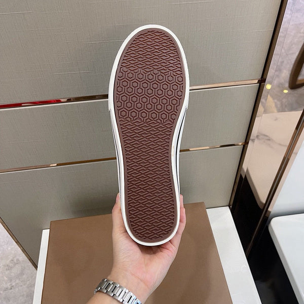 Burberry Chocolate Brown Bow-Detail Flats - Side Profile View