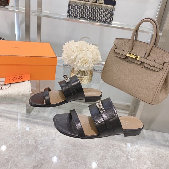 Hermès Chocolate Brown Knee-High Boots - Side Profile View